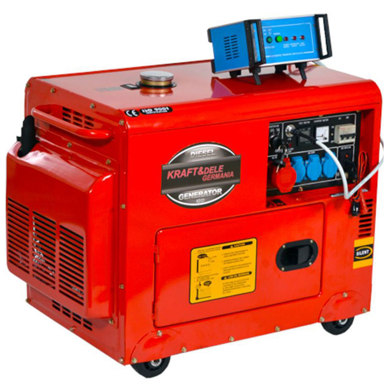 Генератор дизельний KRAFT&DELE 3 фази (380В), 5кВт, (KD-121)